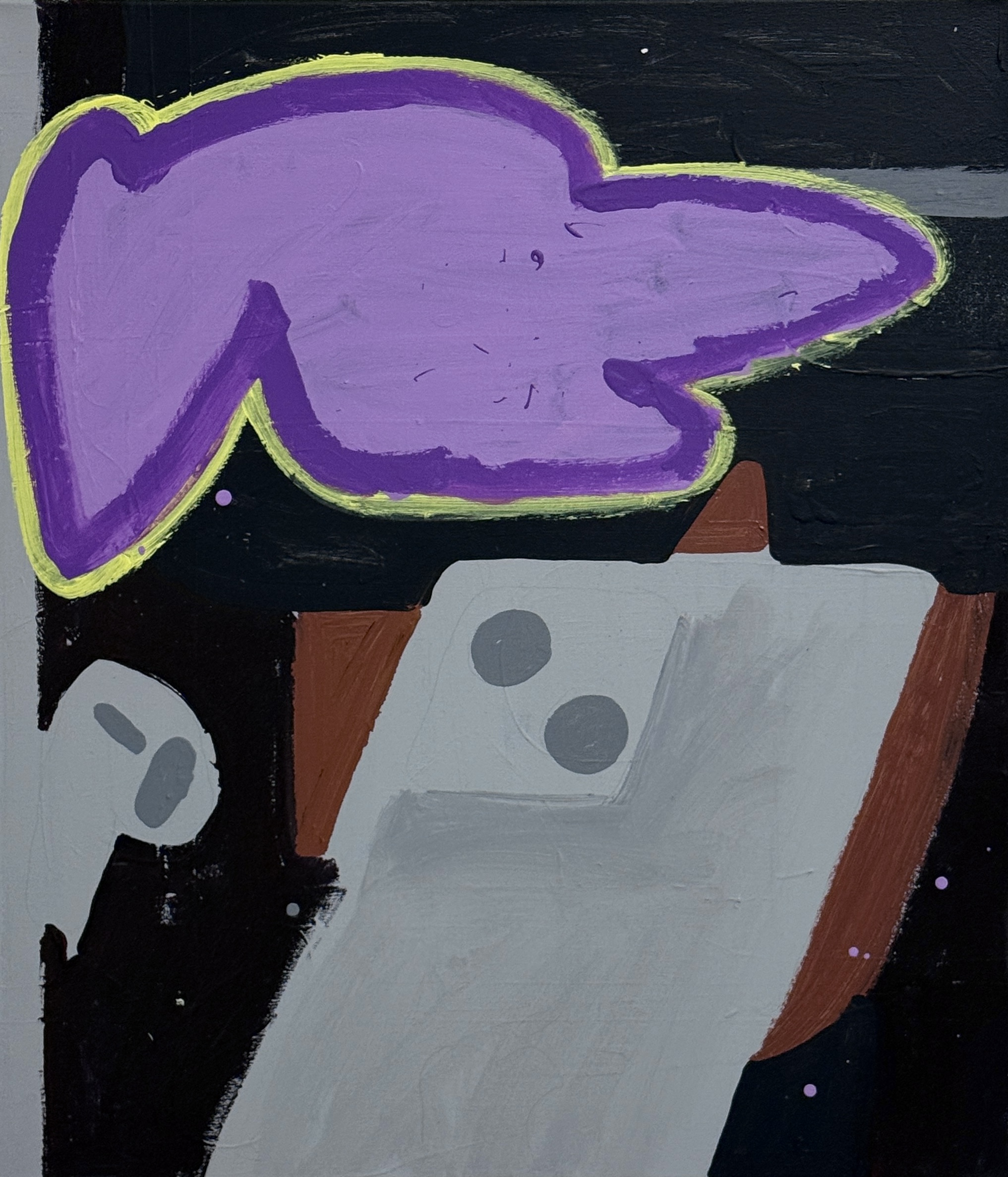 Ádám DÓRA Inkognito 75x65 cm acrylic on canvas 2026