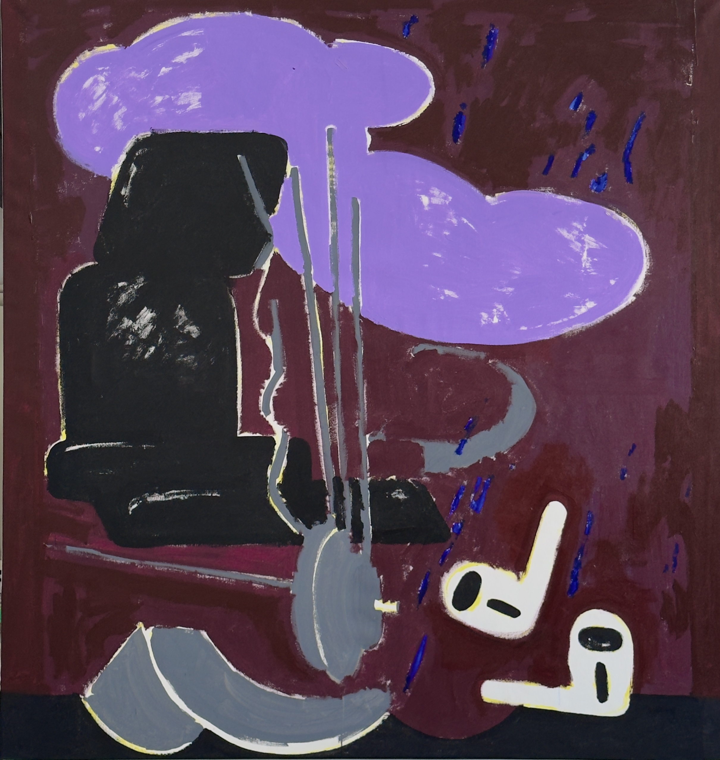 Ádám DÓRA Trainer Fragments acrylic on canvas 190x180 cm 2025