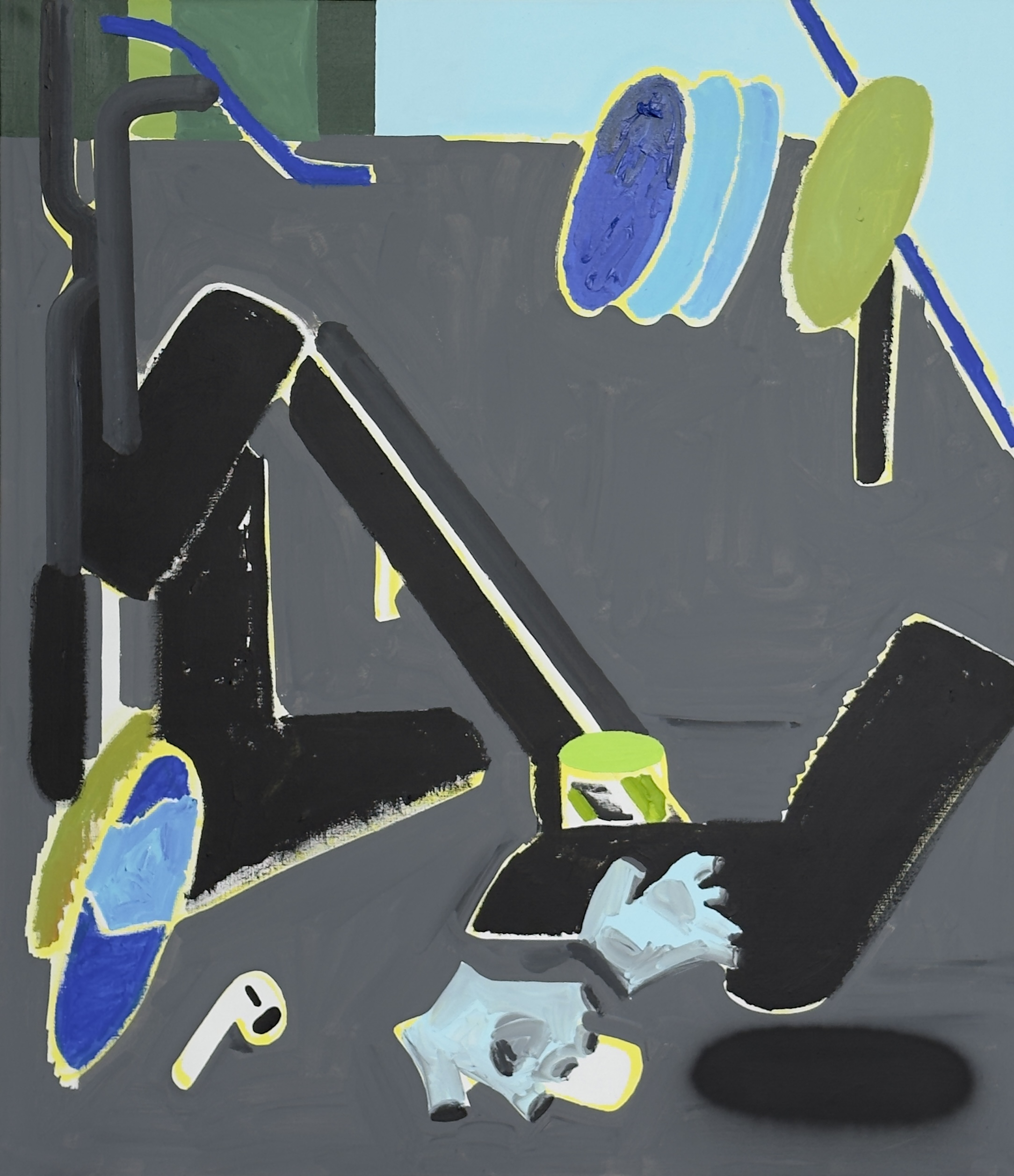 Ádám DÓRA Training Composition II. acrylic on canvas 150x130 cm 2025
